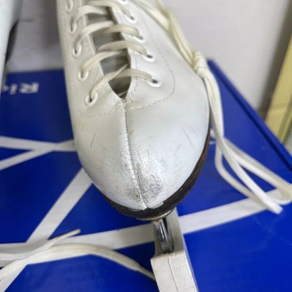 Riedell Red Wing Minnesota 220 White Leather Figure Ice Skates Boot Women's 5.5 - Picture 8 of 16